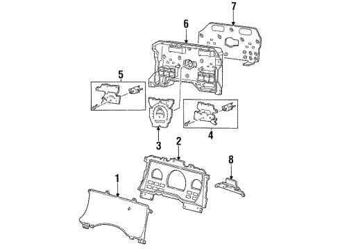 1998 Ford Windstar Cluster & Switches Temperature Gauge Diagram for F78Z10883AA