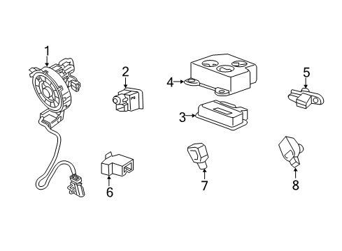 2017 Cadillac Escalade ESV Air Bag Components Diagnostic Unit Diagram for 13524234