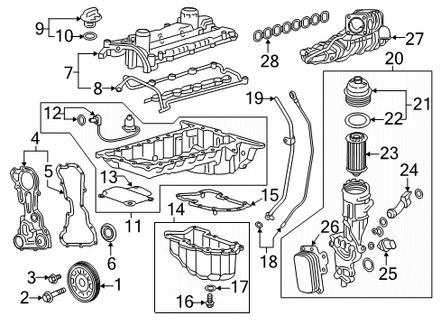 2017 GMC Canyon Intake Manifold Filter Cover Diagram for 55595790