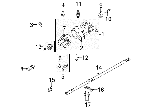 2006 Mercury Montego Axle & Differential - Rear Coupling Diagram for 7F9Z-4A232-A