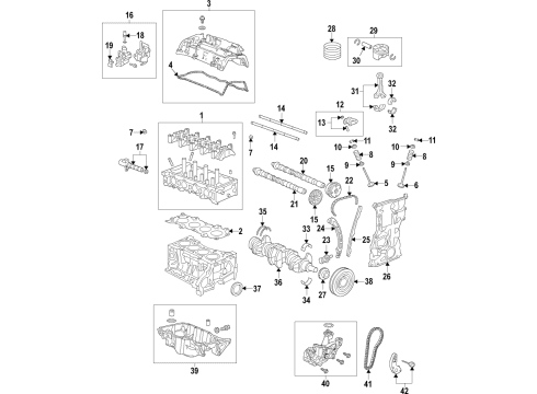 2019 Acura RDX Engine Parts, Mounts, Cylinder Head & Valves, Camshaft & Timing, Variable Valve Timing, Oil Pan, Oil Pump, Balance Shafts, Crankshaft & Bearings, Pistons, Rings & Bearings TORQUEROD (UPPER) Diagram for 50880-TJB-A02