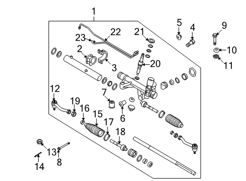 2009 Kia Borrego Steering Column & Wheel, Steering Gear & Linkage Bolt Diagram for 11242-12306-K