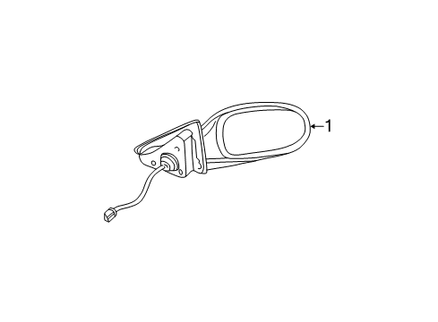 2005 Chrysler Sebring Outside Mirrors Outside Rear View Mirror Diagram for 4806133AA