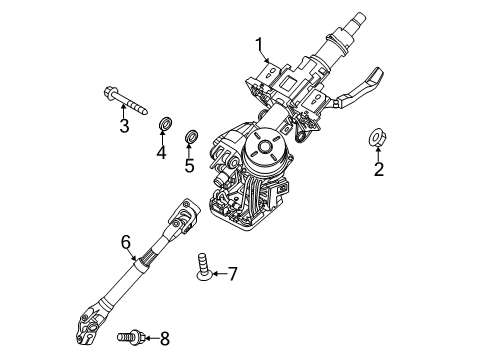 2021 Kia Soul Steering Column & Wheel, Steering Gear & Linkage Joint Assembly-STRG Diagram for 56400K0000