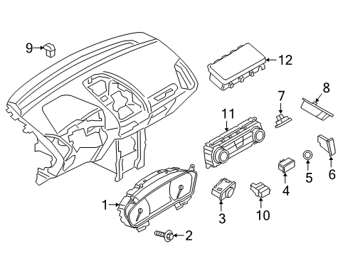 2021 Ford EcoSport A/C & Heater Control Units Power Switch Diagram for GN1Z-10B776-CA