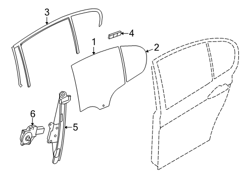 2012 BMW 328i Rear Door Sealing, Window Guide Web, Right Diagram for 51357258304