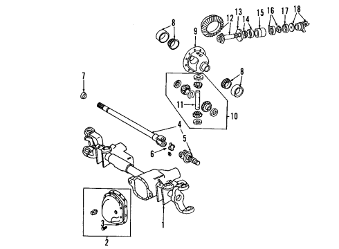 2009 Dodge Ram 2500 Front Axle, Differential, Propeller Shaft Drive Shaft Diagram for 52123110AC