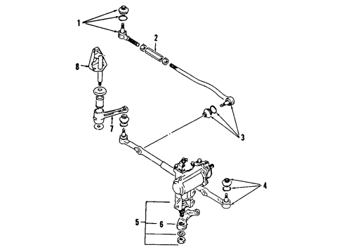1992 Geo Tracker P/S Pump & Hoses, Steering Gear & Linkage Arm-Pitman Diagram for 96063558