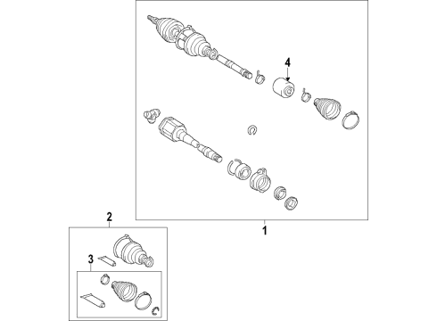 2019 Toyota Corolla Front Axle Shafts & Joints, Drive Axles Axle Assembly Diagram for 43420-12B40