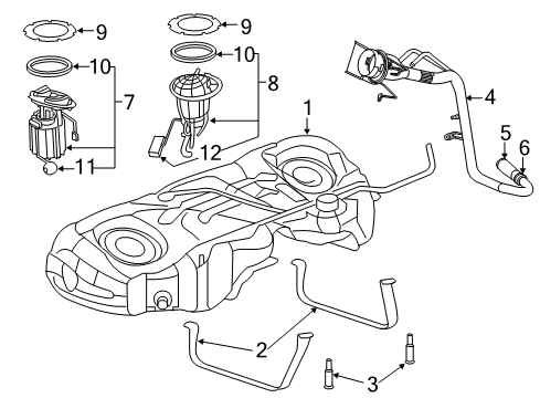 2012 Dodge Charger Fuel Supply Fuel Tank Diagram for 68142792AG