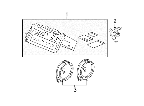 2007 Honda Fit Sound System Speaker Assembly (17Cm) (Single) (Pioneer) Diagram for 39120-SDA-A02