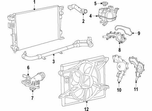 2017 Chrysler Pacifica Cooling System, Radiator, Water Pump, Cooling Fan Fan Assembly-Fan Diagram for 68306585AB