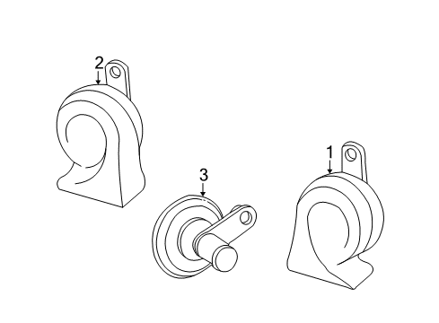 2004 Lexus ES330 Anti-Theft Components Horn Diagram for 86510-48020