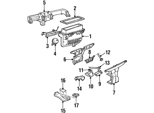 1999 Buick LeSabre Ducts Actuator Asm, Mode Valve(Snap On) Diagram for 1996823