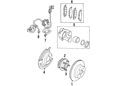 1997 Jeep Cherokee Front Brakes Front Disc Brake Pad Kit Diagram for 4778058AC