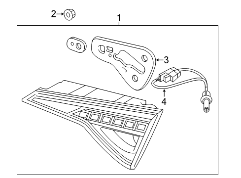 2017 Hyundai Sonata Backup Lamps Lamp Assembly-Rear Combination Inside, LH Diagram for 92403-E6120