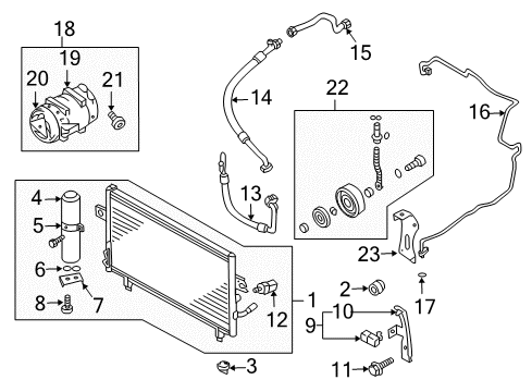 2003 Infiniti I35 Belts & Pulleys A/C Compressor Belt Diagram for 11920-31U02