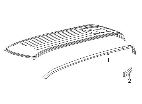 2022 Ram 1500 Exterior Trim - Cab Molding-C Pillar Diagram for 5ZH28SZ0AA