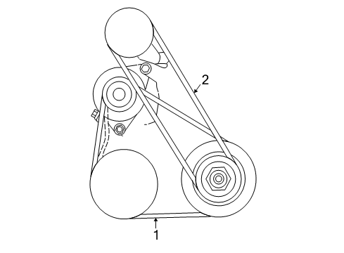 1998 Honda Accord Belts Belt, Compressor (Bando) Diagram for 38920-PAA-A01