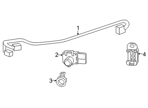 2011 Lexus GX460 Parking Aid Sensor, Ultrasonic Diagram for 89341-60030-B4