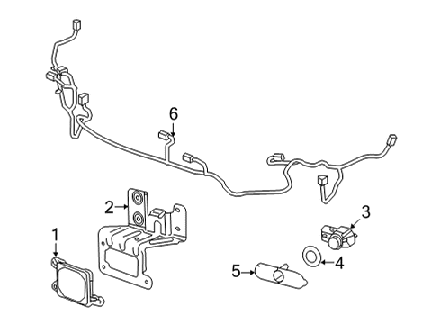 2021 Buick Envision Parking Aid Harness Diagram for 84887251