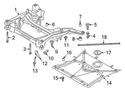 2021 BMW Z4 Suspension Mounting - Front Cover, Stiffening Plate Diagram for 31116865263