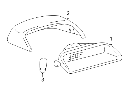 2004 Toyota Avalon High Mount Lamps High Mount Lamp Diagram for 81570-AC020-B1