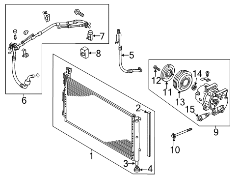 2018 Kia Cadenza Air Conditioner Compressor Assembly Diagram for 97701F6100