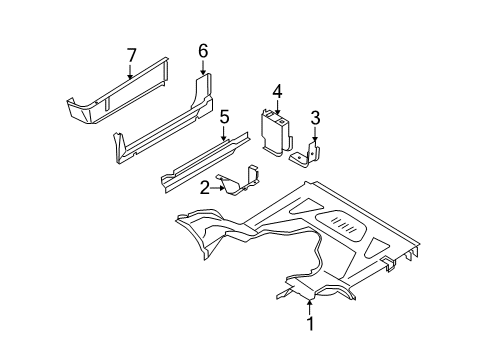 2008 Ford E-250 Front Floor Floor Pan Diagram for 6C2Z-1511135-AA