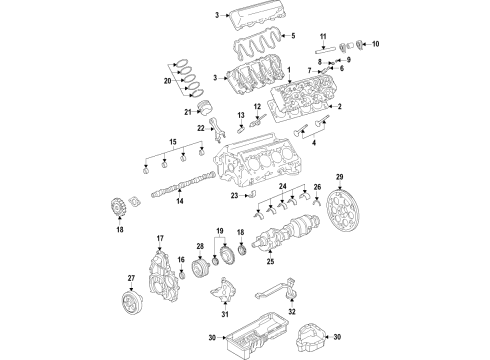 2016 Chevrolet Express 2500 Automatic Transmission Valve Keeper Diagram for 94239501