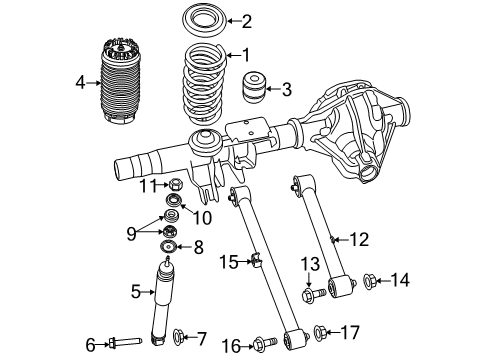 2017 Ram 2500 Rear Suspension Rear Coil Spring Diagram for 68091215AA