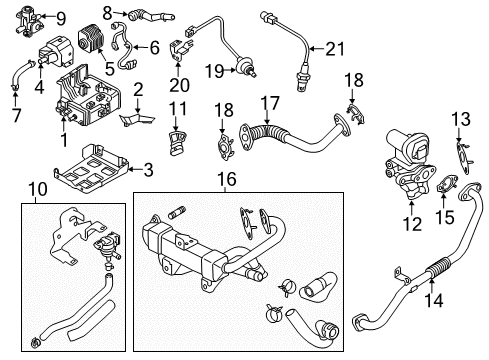 2021 Hyundai Ioniq Powertrain Control Engine Control Module Unit Diagram for 39110-03HM4