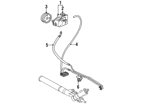 1995 Pontiac Bonneville P/S Pump & Hoses, Steering Gear & Linkage Pump Asm-P/S Diagram for 26046792