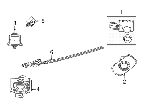 2021 Toyota Sienna Parking Aid Blind Spot Radar Mount Bracket Diagram for 88161-08010