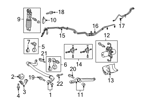 2008 Toyota Land Cruiser Stabilizer Bar & Components - Front Stabilizer Bar Bracket Diagram for 48824-60180