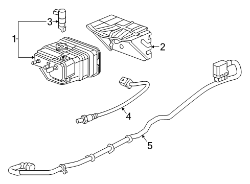2016 Chevrolet Colorado Emission Components Filter Assembly Diagram for 84902454