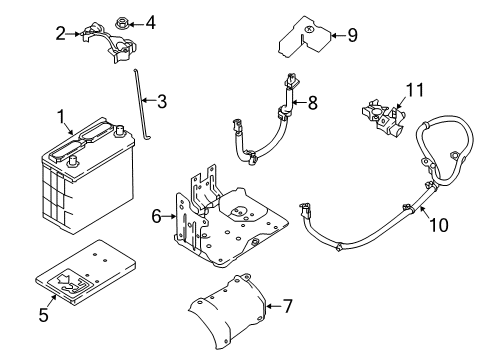 2018 Nissan Leaf Battery Sensor Assy-Main Current Diagram for 294G0-C990A