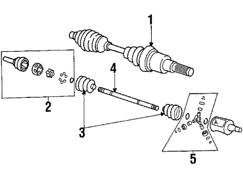 1984 Buick Century Drive Axles - Front Boot Kit, Front Wheel Drive Shaft Cv Joint Diagram for 7845020