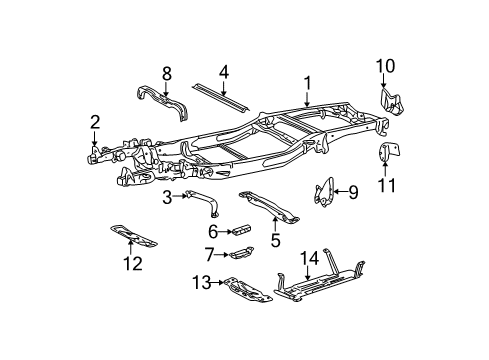 2004 Ford F-150 Heritage Frame & Components Mount Bracket Diagram for F75Z-5775-BB