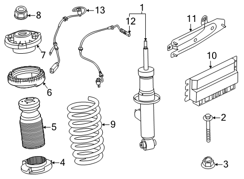 2020 BMW M8 Struts & Components - Rear HOLDER FOR VARIABLE DAMPER C Diagram for 37146882223
