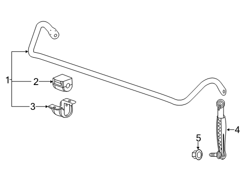 2019 Cadillac CTS Stabilizer Bar & Components - Front Stabilizer Bar Diagram for 84458240