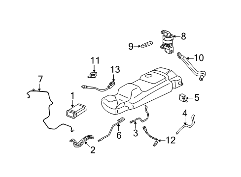 2004 Buick Rendezvous Powertrain Control Rear Oxygen Sensor Diagram for 12571768