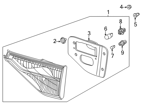 2012 Honda Odyssey Bulbs Socket (T10) Diagram for 33513-SLA-003