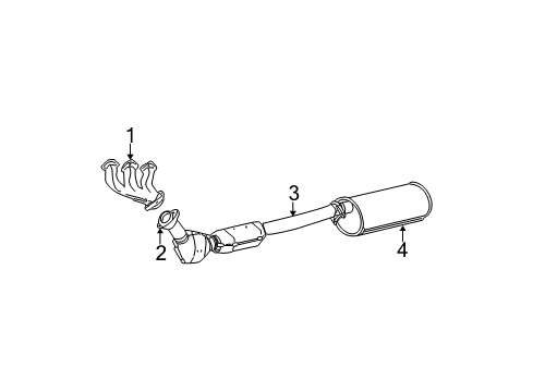 1999 Ford F-150 Exhaust Components Converter Diagram for XL3Z-5G218-AA