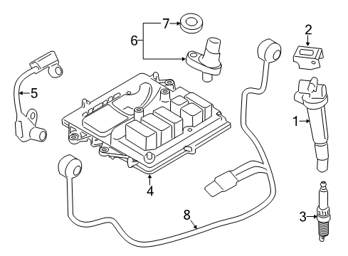 2014 BMW 335i GT xDrive Powertrain Control Dme Engine Control Module Diagram for 12148617383