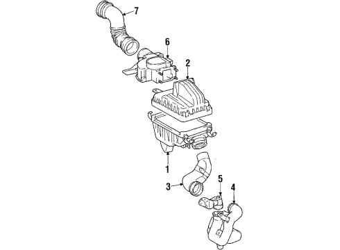 1988 Chevrolet Nova Air Intake Filter, Air Diagram for 25042001