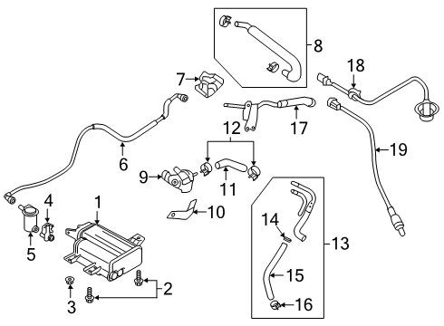 2020 Hyundai Santa Fe Emission Components Hose-Pcsv Diagram for 28931-2GGB2