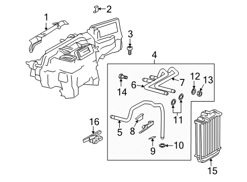 2006 Chrysler Crossfire Heater Core & Control Valve Valve-Water Diagram for 68032899AA