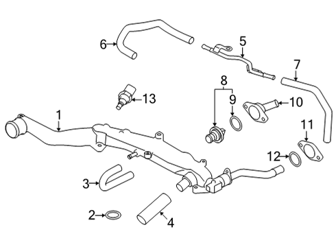 2022 Toyota GR86 Hoses & Lines By-Pass Hose Diagram for SU003-09510