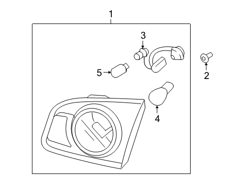 2011 Hyundai Santa Fe Bulbs Lamp Assembly-Rear Combination Inside, RH Diagram for 92406-0W500